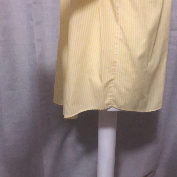 Vintage GAP Boyfriend Fit ButtonUp-Sz L-Cotton-Yellow/White Stripes-EUC - Picture 9 of 16